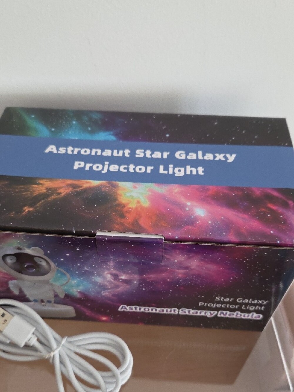 Astronaut Starry Nebula Projector Light - White...NIB - Picture 2 of 8